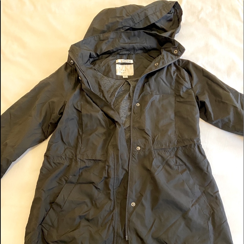 Black raincoat